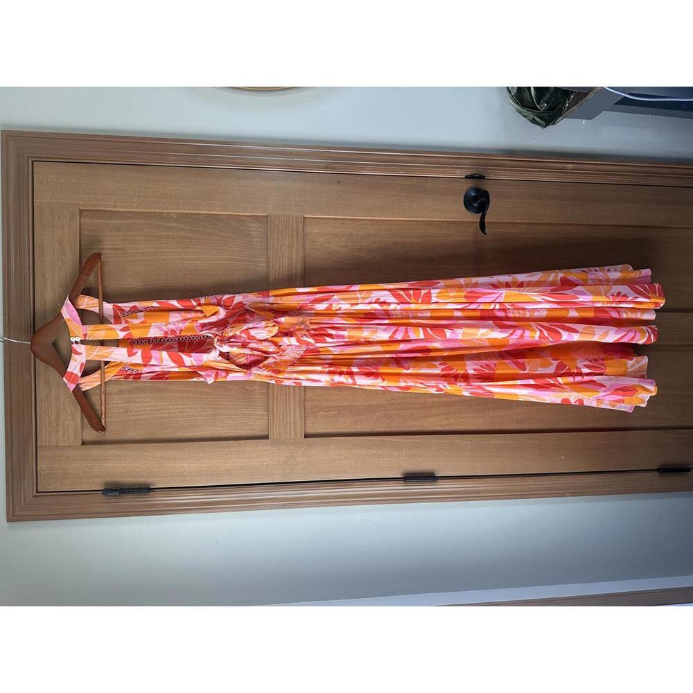 Anthropologie Abel The Label Rumi Open Back Maxi Dress Tropical Floral Sz Large - Picture 5 of 15